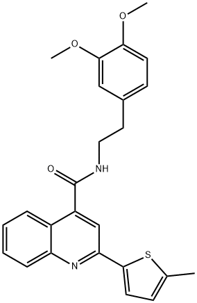 N-[2-(3,4-dimethoxyphenyl)ethyl]-2-(5-methylthiophen-2-yl)quinoline-4-carboxamide Structure