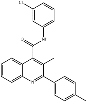 N-(3-chlorophenyl)-3-methyl-2-(4-methylphenyl)quinoline-4-carboxamide Structure