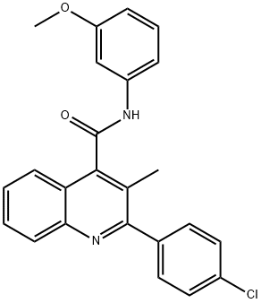 2-(4-chlorophenyl)-N-(3-methoxyphenyl)-3-methylquinoline-4-carboxamide Structure