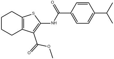 methyl 2-[(4-propan-2-ylbenzoyl)amino]-4,5,6,7-tetrahydro-1-benzothiophene-3-carboxylate Structure