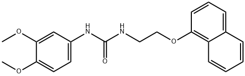 1-(3,4-dimethoxyphenyl)-3-(2-naphthalen-1-yloxyethyl)urea 化学構造式