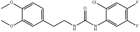 1-(2-chloro-4,5-difluorophenyl)-3-[2-(3,4-dimethoxyphenyl)ethyl]urea 化学構造式