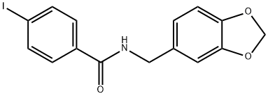 N-(1,3-benzodioxol-5-ylmethyl)-4-iodobenzamide Struktur