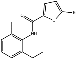 5-bromo-N-(2-ethyl-6-methylphenyl)furan-2-carboxamide 化学構造式
