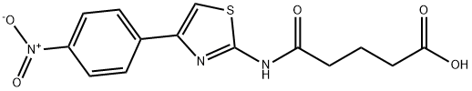 5-[[4-(4-nitrophenyl)-1,3-thiazol-2-yl]amino]-5-oxopentanoic acid Structure