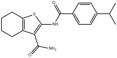 2-[(4-propan-2-ylbenzoyl)amino]-4,5,6,7-tetrahydro-1-benzothiophene-3-carboxamide Structure