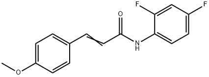 (E)-N-(2,4-difluorophenyl)-3-(4-methoxyphenyl)prop-2-enamide Struktur