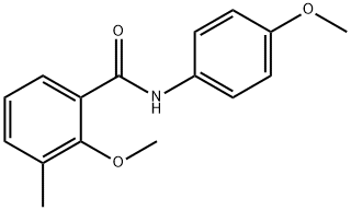 2-methoxy-N-(4-methoxyphenyl)-3-methylbenzamide Struktur