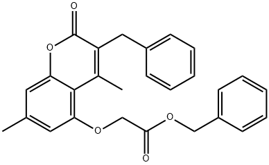 benzyl 2-(3-benzyl-4,7-dimethyl-2-oxochromen-5-yl)oxyacetate,428838-65-7,结构式