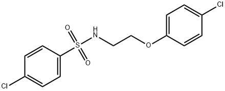 4-chloro-N-[2-(4-chlorophenoxy)ethyl]benzenesulfonamide Struktur