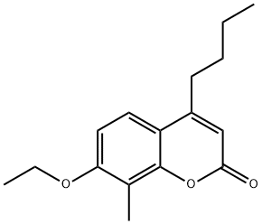 4-butyl-7-ethoxy-8-methylchromen-2-one 化学構造式