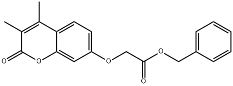 benzyl 2-(3,4-dimethyl-2-oxochromen-7-yl)oxyacetate 化学構造式