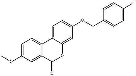 3-[(4-fluorophenyl)methoxy]-8-methoxybenzo[c]chromen-6-one,430447-28-2,结构式