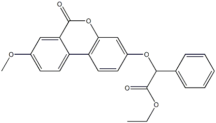 ethyl 2-(8-methoxy-6-oxobenzo[c]chromen-3-yl)oxy-2-phenylacetate Struktur