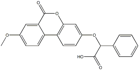 2-(8-methoxy-6-oxobenzo[c]chromen-3-yl)oxy-2-phenylacetic acid Structure