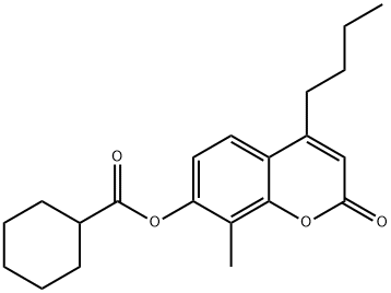 (4-butyl-8-methyl-2-oxochromen-7-yl) cyclohexanecarboxylate Structure