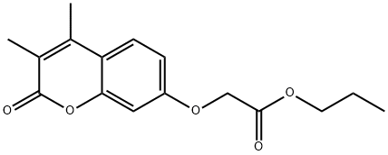 propyl 2-(3,4-dimethyl-2-oxochromen-7-yl)oxyacetate Structure