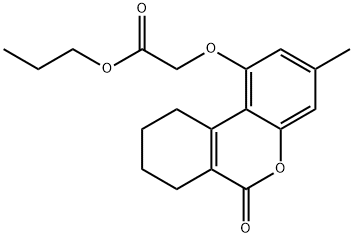 propyl 2-[(3-methyl-6-oxo-7,8,9,10-tetrahydrobenzo[c]chromen-1-yl)oxy]acetate Structure