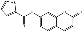 (2-oxochromen-7-yl) thiophene-2-carboxylate 化学構造式