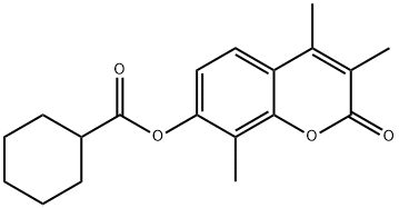 (3,4,8-trimethyl-2-oxochromen-7-yl) cyclohexanecarboxylate Struktur