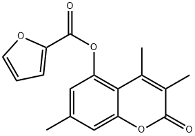 (3,4,7-trimethyl-2-oxochromen-5-yl) furan-2-carboxylate Structure