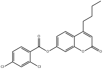 (4-butyl-2-oxochromen-7-yl) 2,4-dichlorobenzoate Struktur