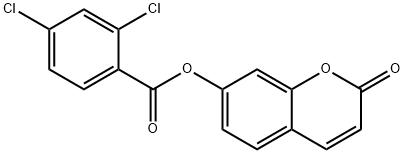 (2-oxochromen-7-yl) 2,4-dichlorobenzoate 化学構造式