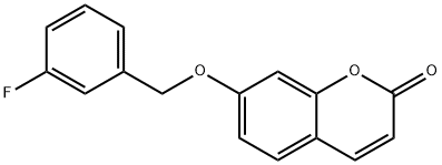 7-[(3-fluorophenyl)methoxy]chromen-2-one Structure