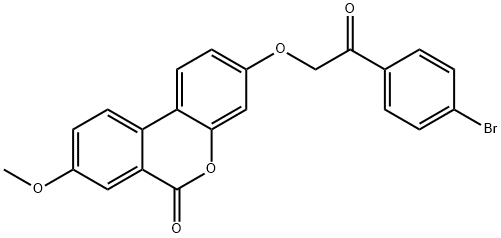 3-[2-(4-bromophenyl)-2-oxoethoxy]-8-methoxybenzo[c]chromen-6-one Structure