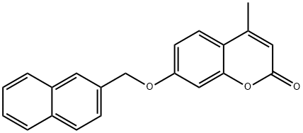 4-methyl-7-(naphthalen-2-ylmethoxy)chromen-2-one 结构式