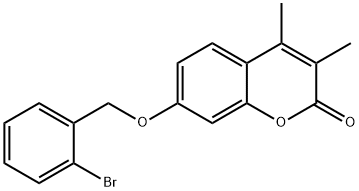 7-[(2-bromophenyl)methoxy]-3,4-dimethylchromen-2-one 化学構造式