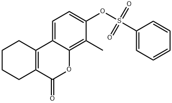 (4-methyl-6-oxo-7,8,9,10-tetrahydrobenzo[c]chromen-3-yl) benzenesulfonate 结构式