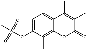 (3,4,8-trimethyl-2-oxochromen-7-yl) methanesulfonate Structure