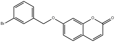 7-[(3-bromophenyl)methoxy]chromen-2-one 化学構造式