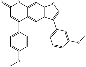 433701-09-8 3-(3-methoxyphenyl)-5-(4-methoxyphenyl)furo[3,2-g]chromen-7-one