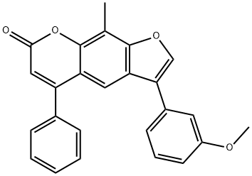 3-(3-methoxyphenyl)-9-methyl-5-phenylfuro[3,2-g]chromen-7-one,433702-46-6,结构式