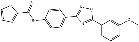 N-[4-[5-(3-methoxyphenyl)-1,2,4-oxadiazol-3-yl]phenyl]thiophene-2-carboxamide Struktur