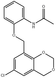 N-[2-[(6-chloro-4H-1,3-benzodioxin-8-yl)methoxy]phenyl]acetamide,436092-39-6,结构式