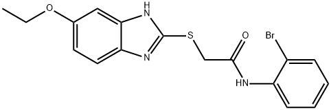 N-(2-bromophenyl)-2-[(6-ethoxy-1H-benzimidazol-2-yl)sulfanyl]acetamide Struktur