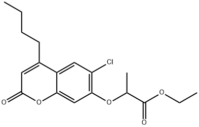 ethyl 2-(4-butyl-6-chloro-2-oxochromen-7-yl)oxypropanoate 结构式