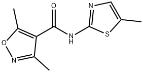 3,5-dimethyl-N-(5-methyl-1,3-thiazol-2-yl)-1,2-oxazole-4-carboxamide Structure