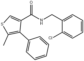 N-[(2-chlorophenyl)methyl]-5-methyl-4-phenylthiophene-3-carboxamide Structure