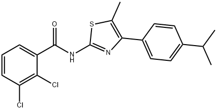 2,3-dichloro-N-[5-methyl-4-(4-propan-2-ylphenyl)-1,3-thiazol-2-yl]benzamide Structure