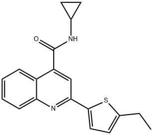 N-cyclopropyl-2-(5-ethylthiophen-2-yl)quinoline-4-carboxamide Structure