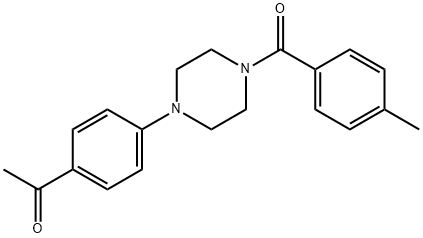 1-[4-[4-(4-methylbenzoyl)piperazin-1-yl]phenyl]ethanone Structure