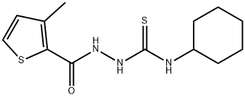 1-cyclohexyl-3-[(3-methylthiophene-2-carbonyl)amino]thiourea Structure