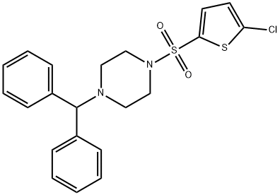 1-benzhydryl-4-(5-chlorothiophen-2-yl)sulfonylpiperazine Struktur