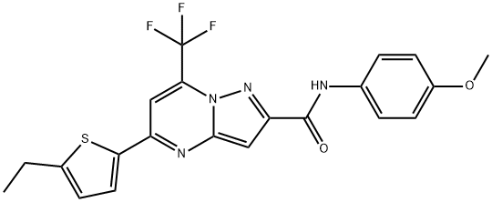 5-(5-ethylthiophen-2-yl)-N-(4-methoxyphenyl)-7-(trifluoromethyl)pyrazolo[1,5-a]pyrimidine-2-carboxamide Structure