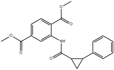 dimethyl 2-[(2-phenylcyclopropanecarbonyl)amino]benzene-1,4-dicarboxylate Structure