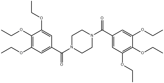 [4-(3,4,5-triethoxybenzoyl)piperazin-1-yl]-(3,4,5-triethoxyphenyl)methanone Structure